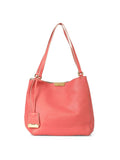 Pink Embossed Check Grain Leather Small Canterbury Tote Bag