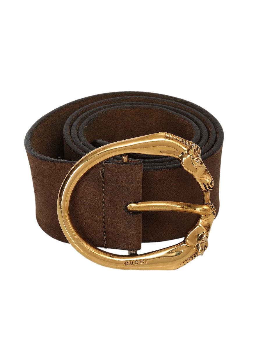 Horse Head Buckle Leather Belt 80/32