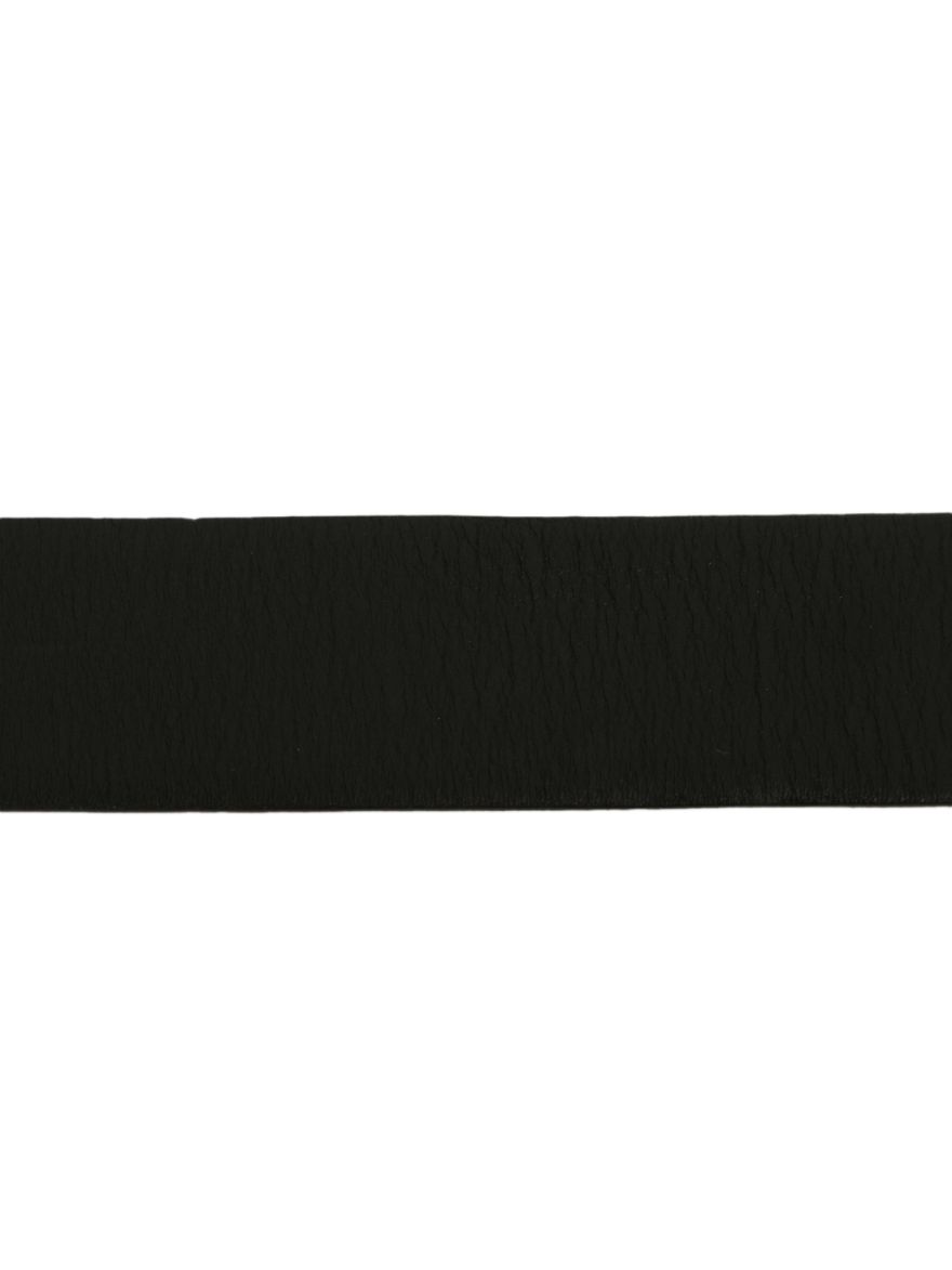 Black Leather Gancio Cut to Size Reversible Belt