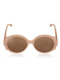 Round Beige Sunglasses Medium