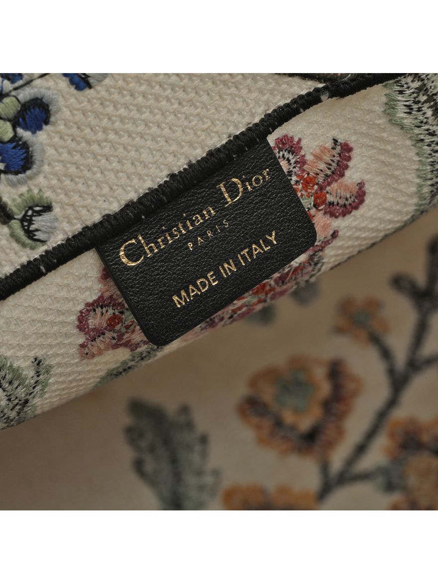 Dior Medium Petites Fleurs Embroidery Book Tote