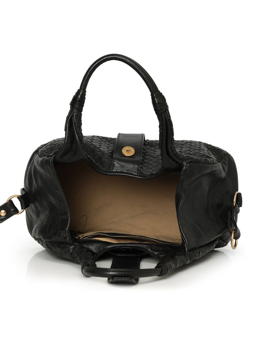 Lntrecciato Leather Toop Flap Hobo Small