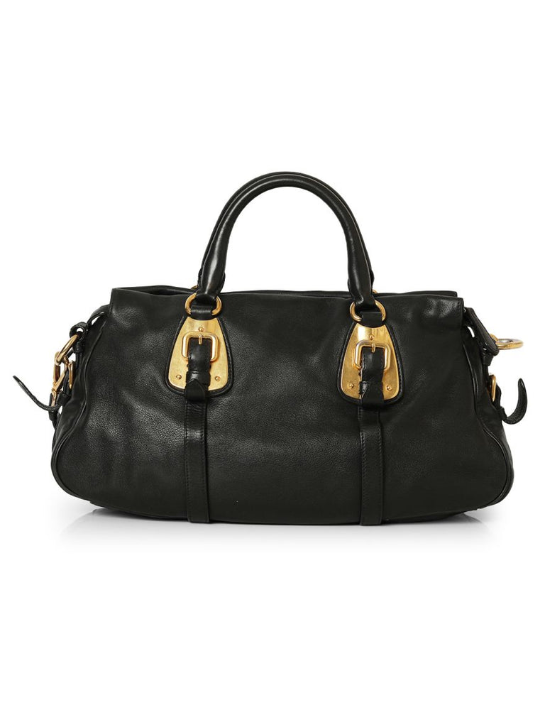 【PRADA】LEATHER HANDBAG Prada Leather Shoulder Bag | italist