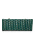 Green Chevron Print Coated Canvas Saint Honore Clutch Bag One Size