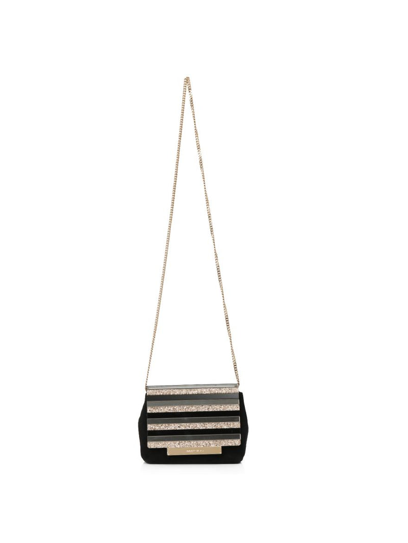Cleo Suede & Glitter Evening Clutch Small