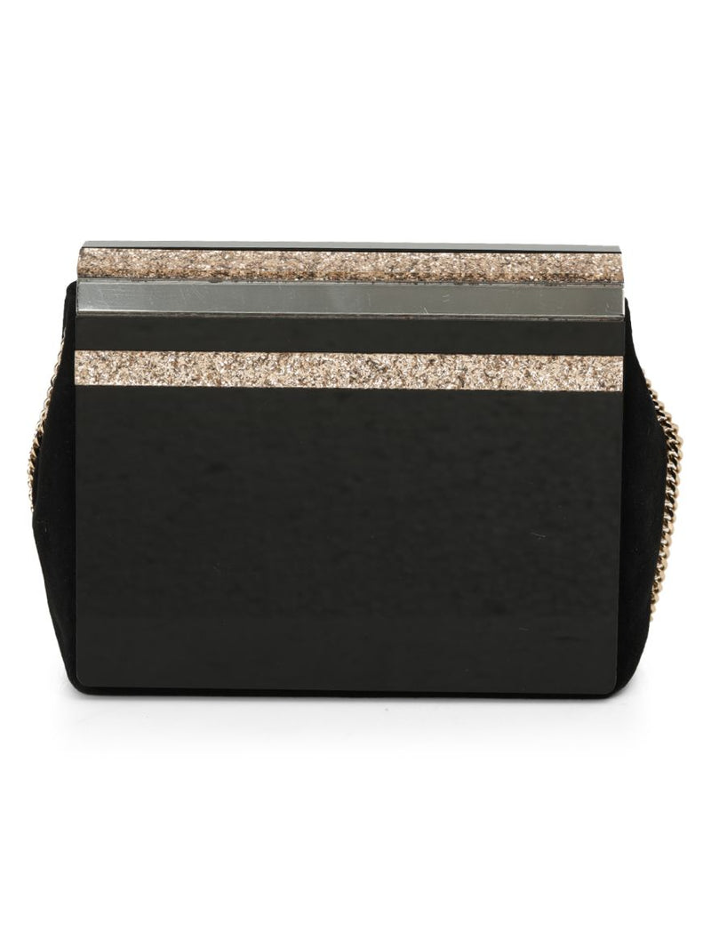 Cleo Suede & Glitter Evening Clutch Small