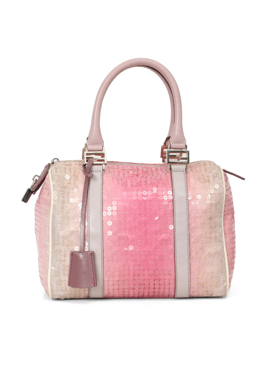 Pink Gradient Sequin Bauletto Boston Bag One Size