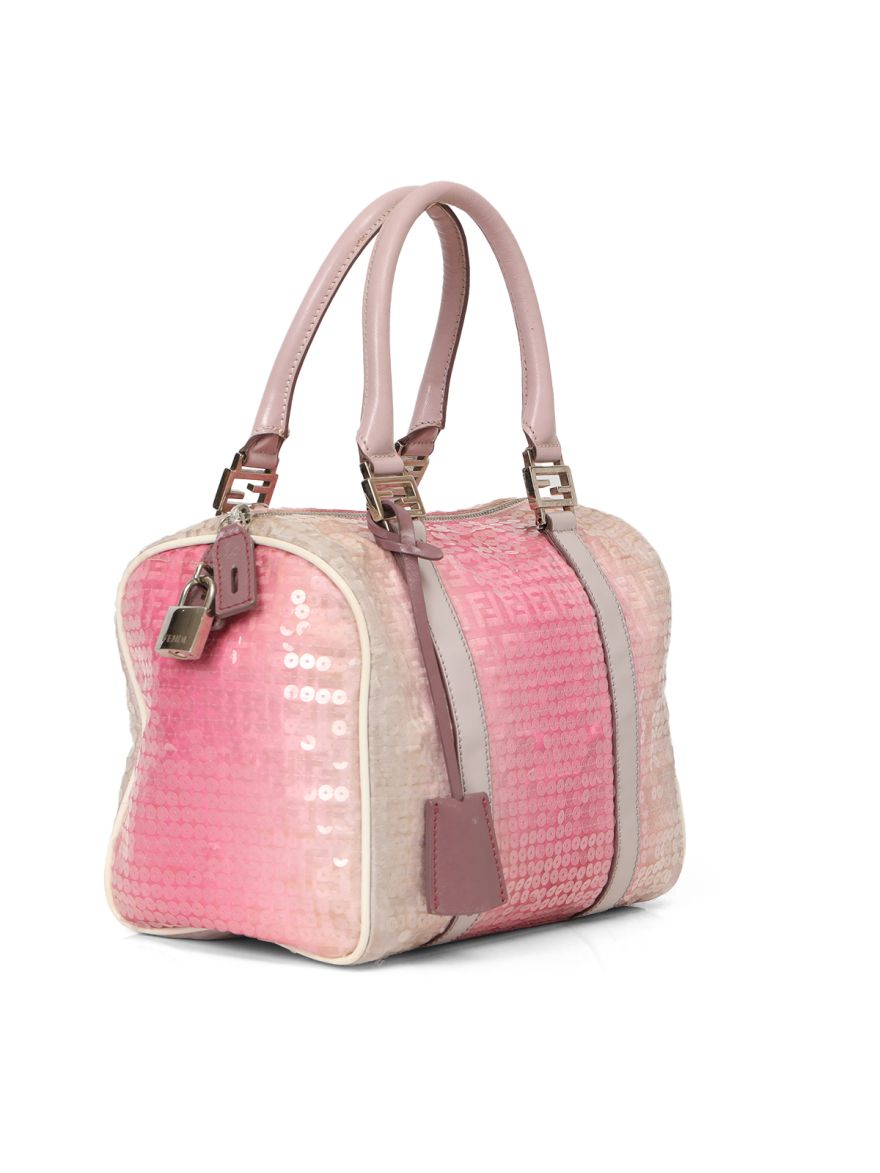 Pink Gradient Sequin Bauletto Boston Bag One Size