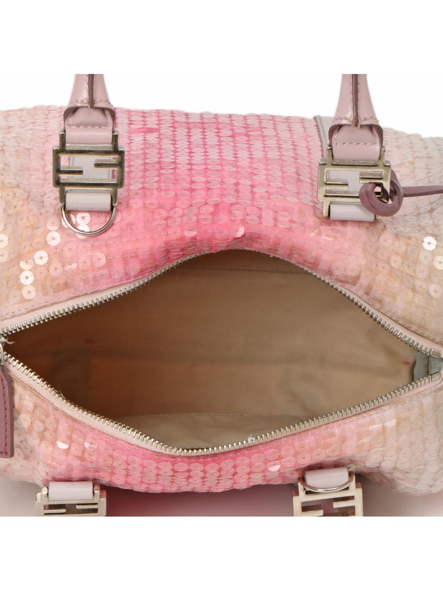 Pink Gradient Sequin Bauletto Boston Bag One Size