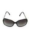 5210-q c.501/3c 57o17 135 3n Black Sunglasses oversized