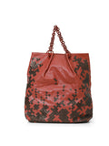 Leather Mosaico Laque Tote One Size