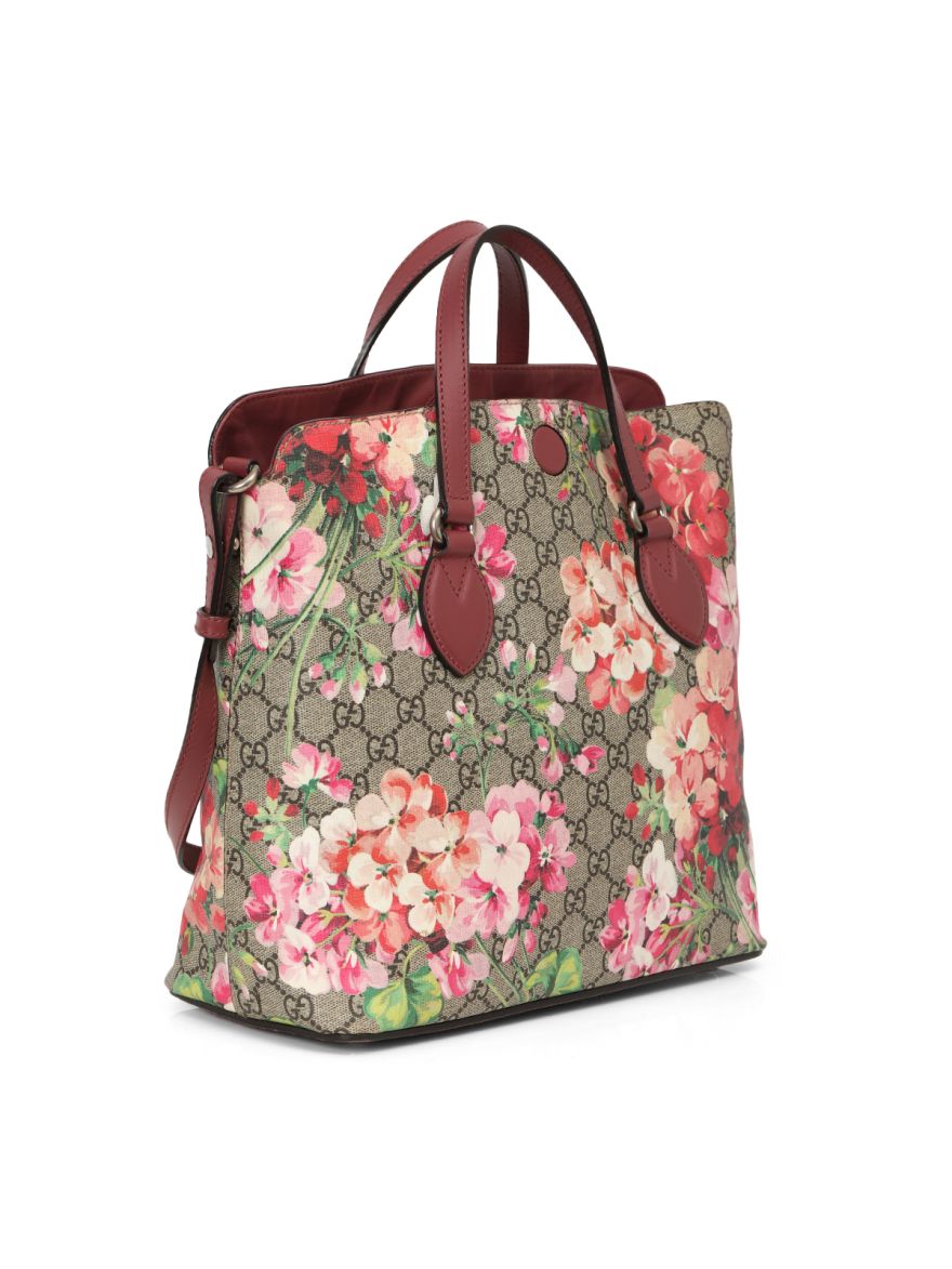 Grey/Brown GG Blooms Coated Canvas Shopper Tote Bag Medium