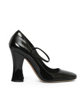 Black Patent Leather Mary Jane Flats - 40