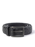 Black Intrecciato Men's Belt Size: 42