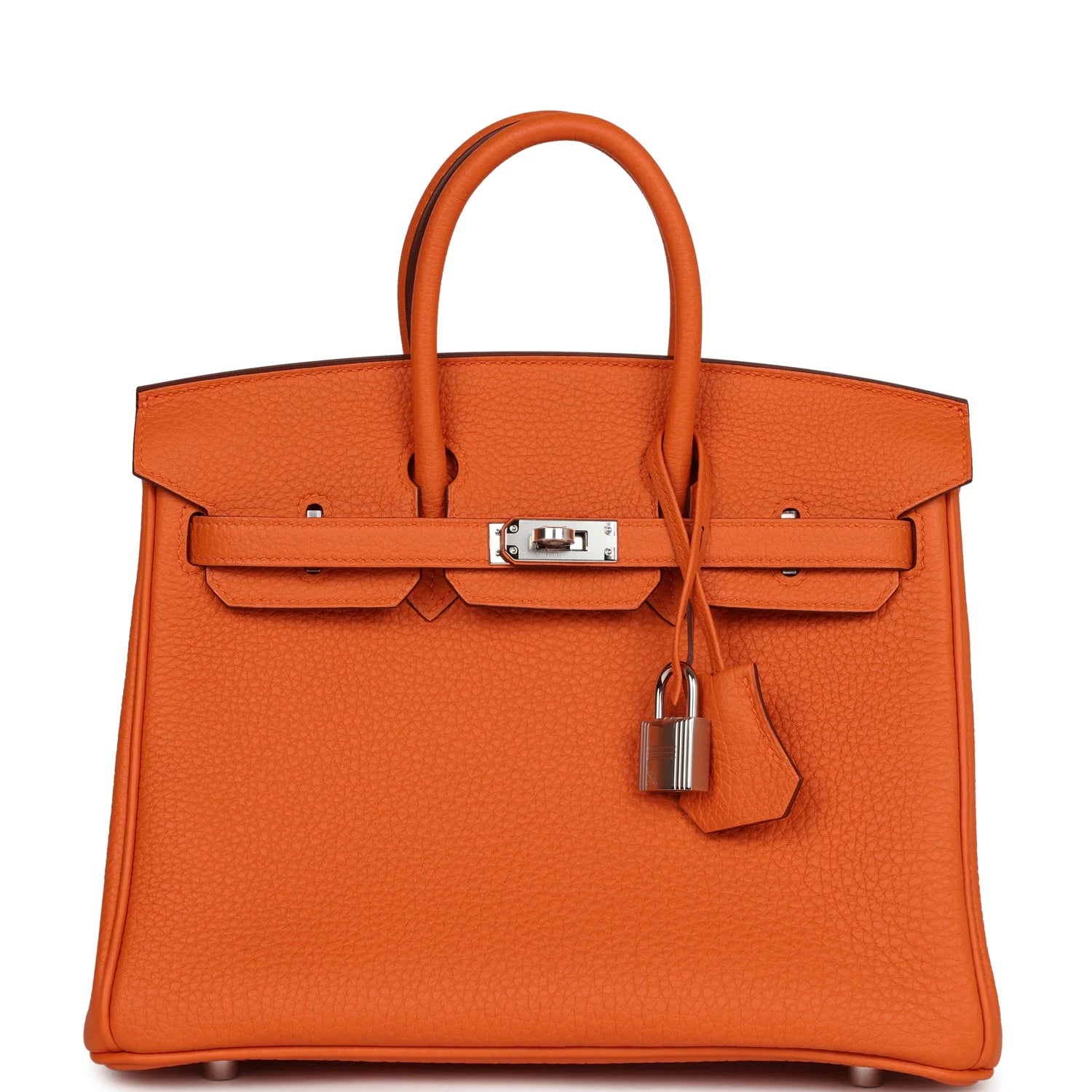Birkin 25 Orange H palladium Hardware Togo leather 2025 K stamp