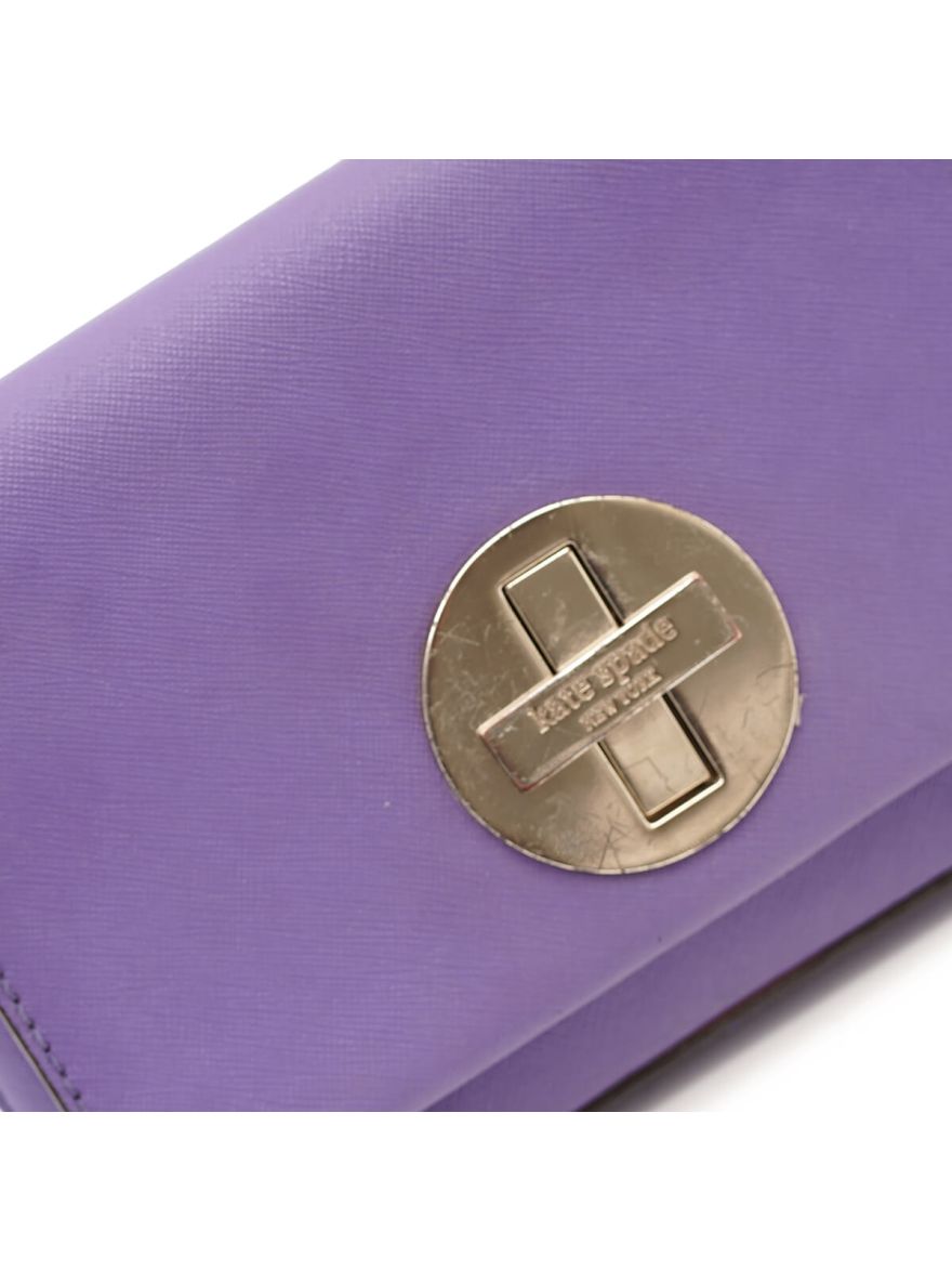 Newbury Lane Sally Purple Leather Crossbody