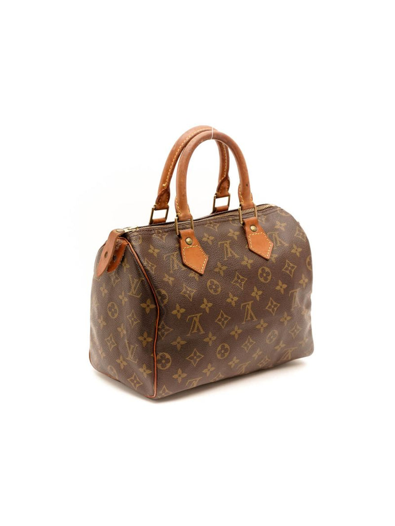 LV Monogram Speedy 25 Bandouliere Brown Handbag