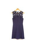 Women's Petite Laser-Cut Fit & Flare Dress - True Navy Size - 2