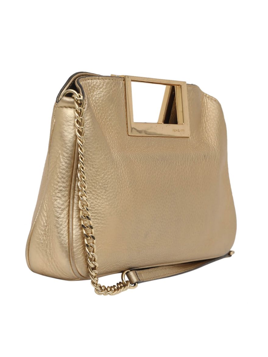 Gold Leather Berkley Clutch?˜Sling Bag