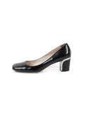 Black Patent Leather Round Toe Pumps Size - 41