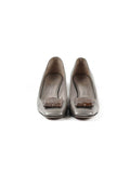 Silver Metallic Block Heel Pumps Size - 10B