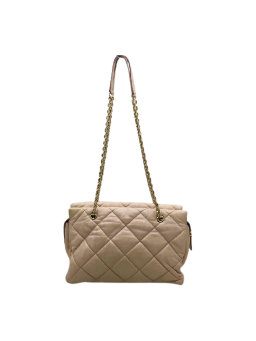 Blush Pink Quilted Shoulder Bag