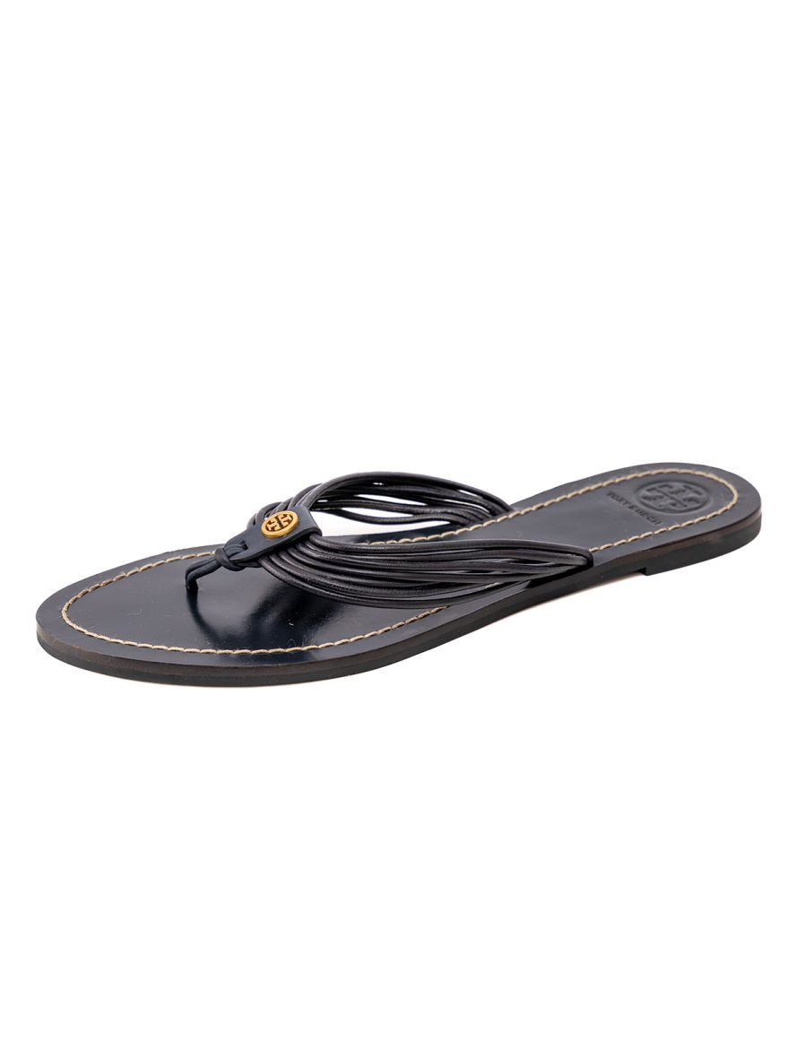 Sienna Navy Flip Flop Sandals- 6uk