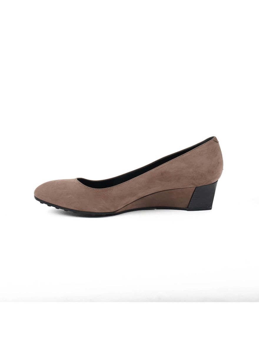 Suede Brown Wedge Pumps Size - 40