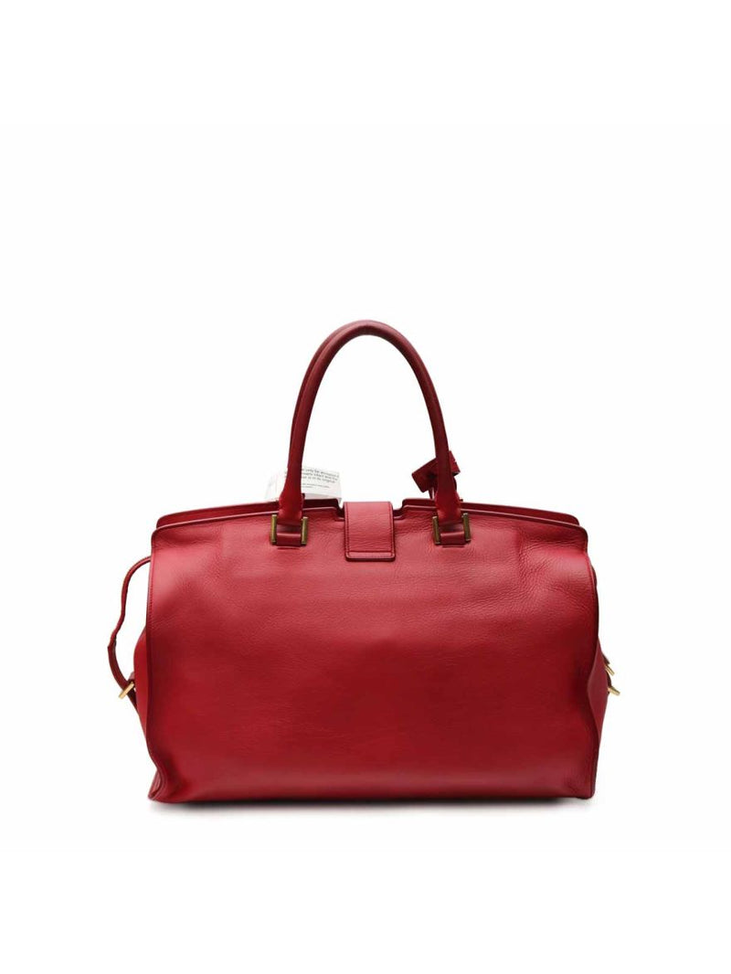 Cabas Y YSL Cabas Y-ligne Lipstick Red Leather Shoulder Bag