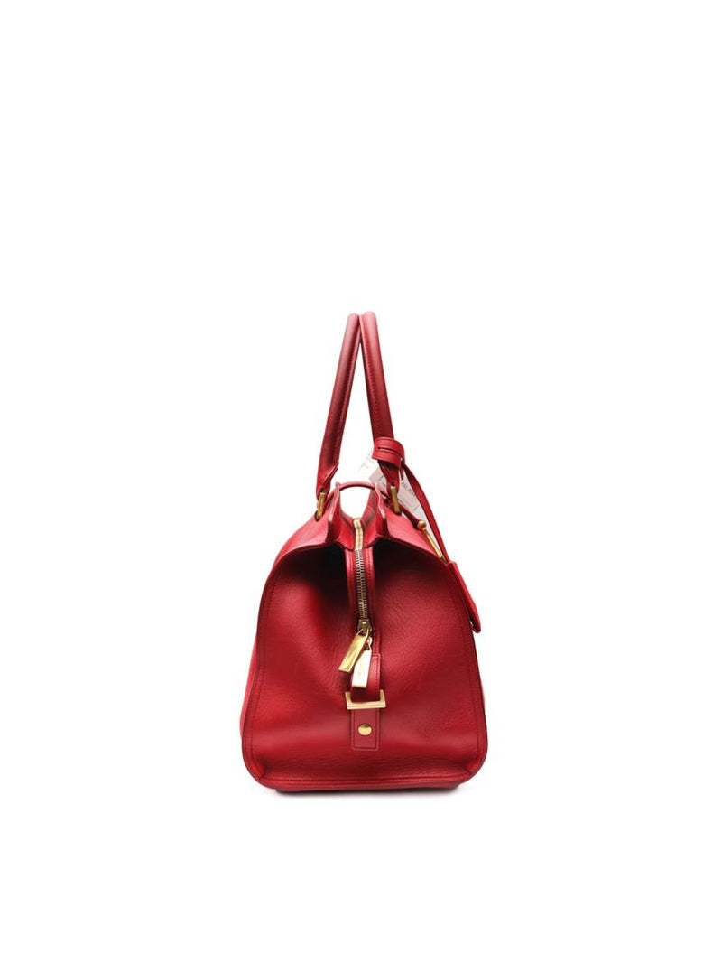 Cabas Y YSL Cabas Y-ligne Lipstick Red Leather Shoulder Bag