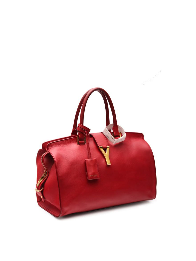 Cabas Y YSL Cabas Y-ligne Lipstick Red Leather Shoulder Bag