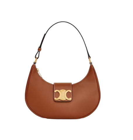 Ava Triomphe Tan Medium Sized Smooth Calfskin