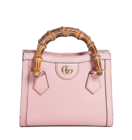 Diana Mini Tote Light Pink Leather Top Handle Bag