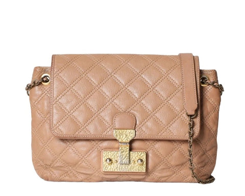 Quilted Leather Shoulder Bag One Size