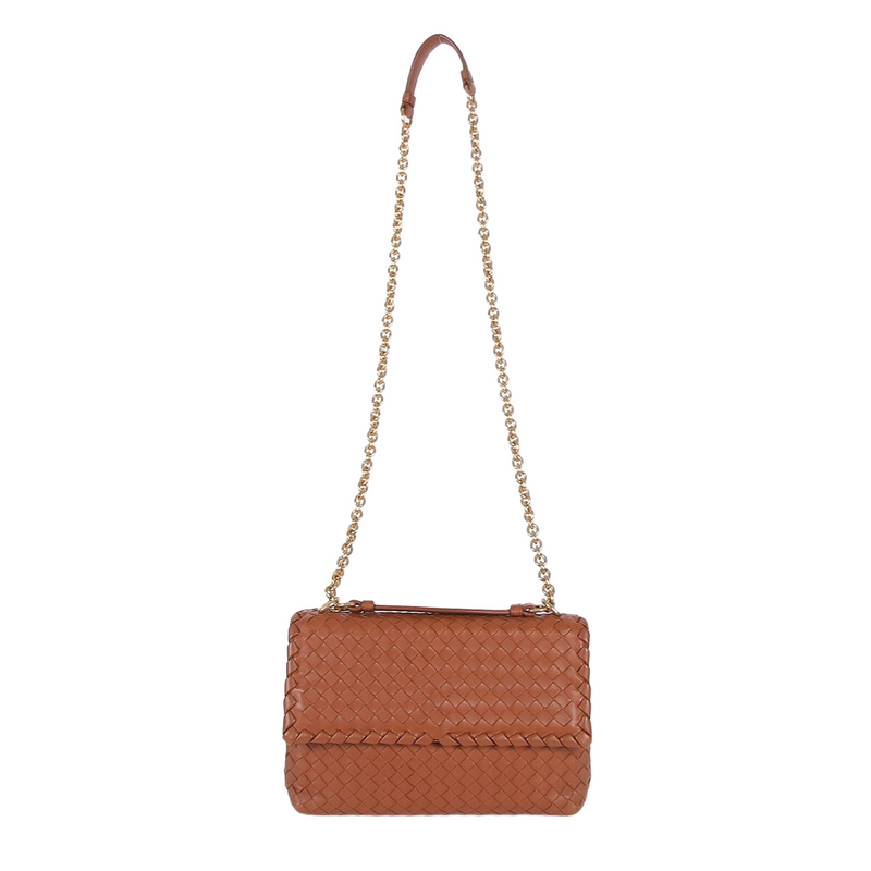 Brown Intrecciato Olimpia Small Bag