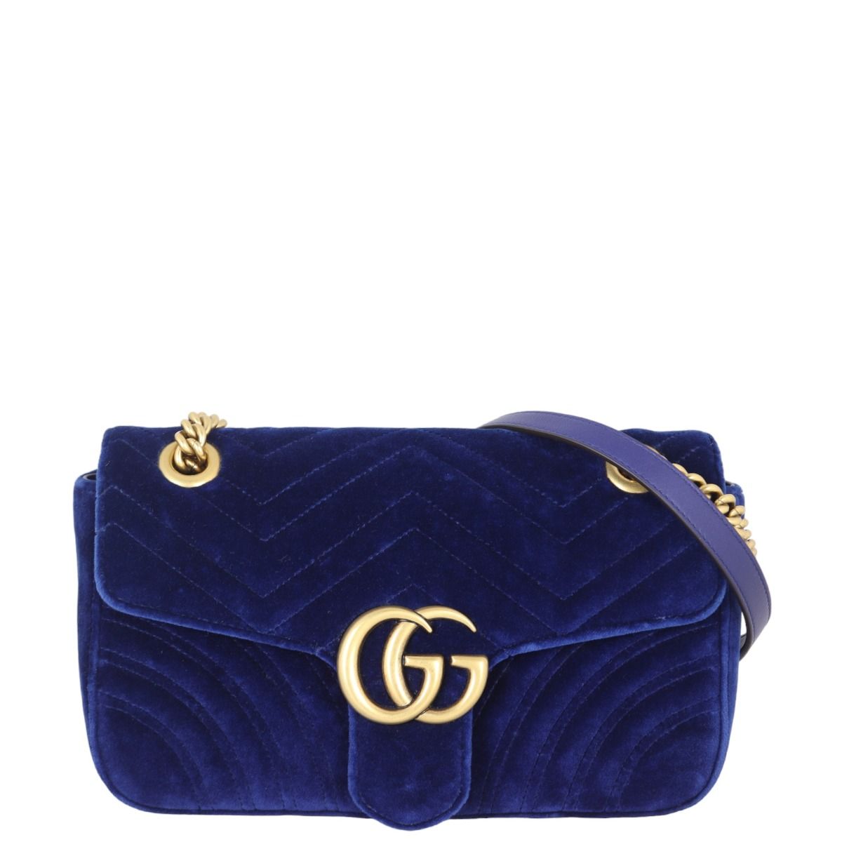 GG Marmont Velvet Shoulder Bag