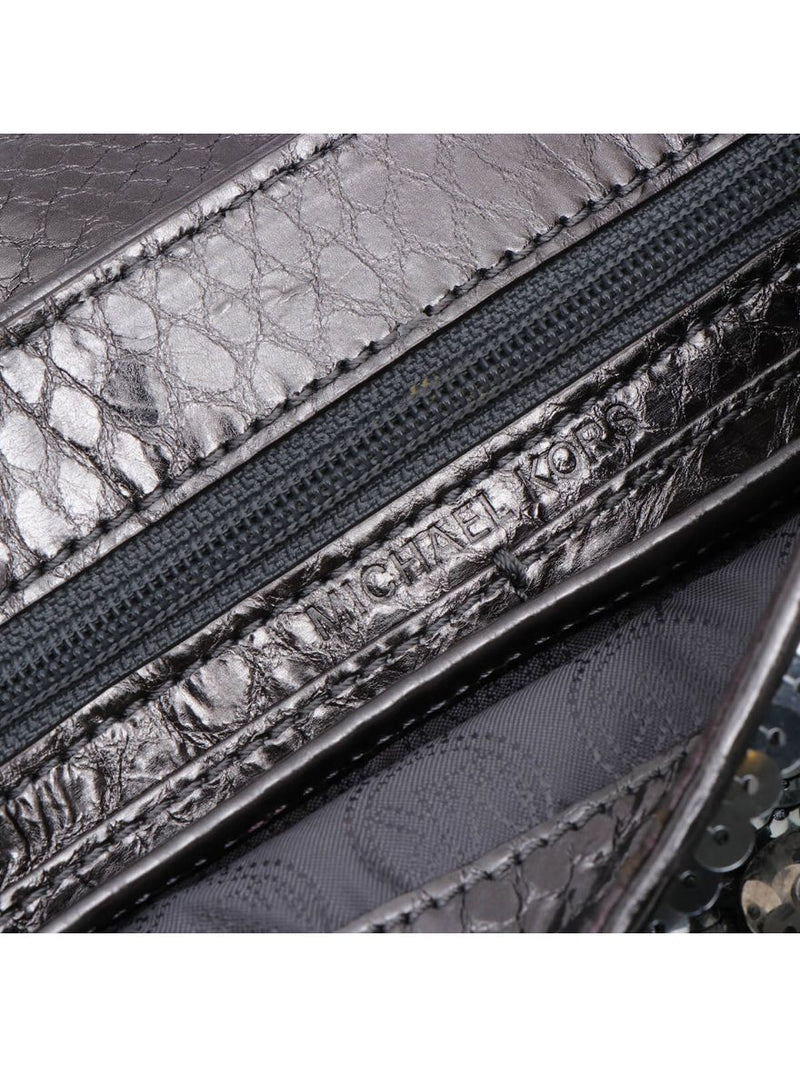 Grey Sequins Shoulder Bag