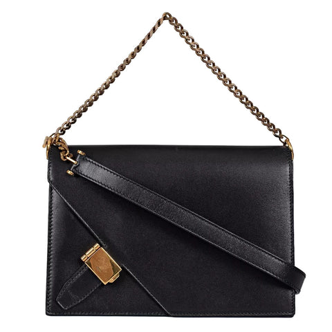 Black Leather Side Buckle Bag
