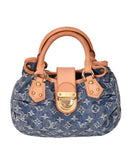 Monogram Denim Pleaty Bag One Size