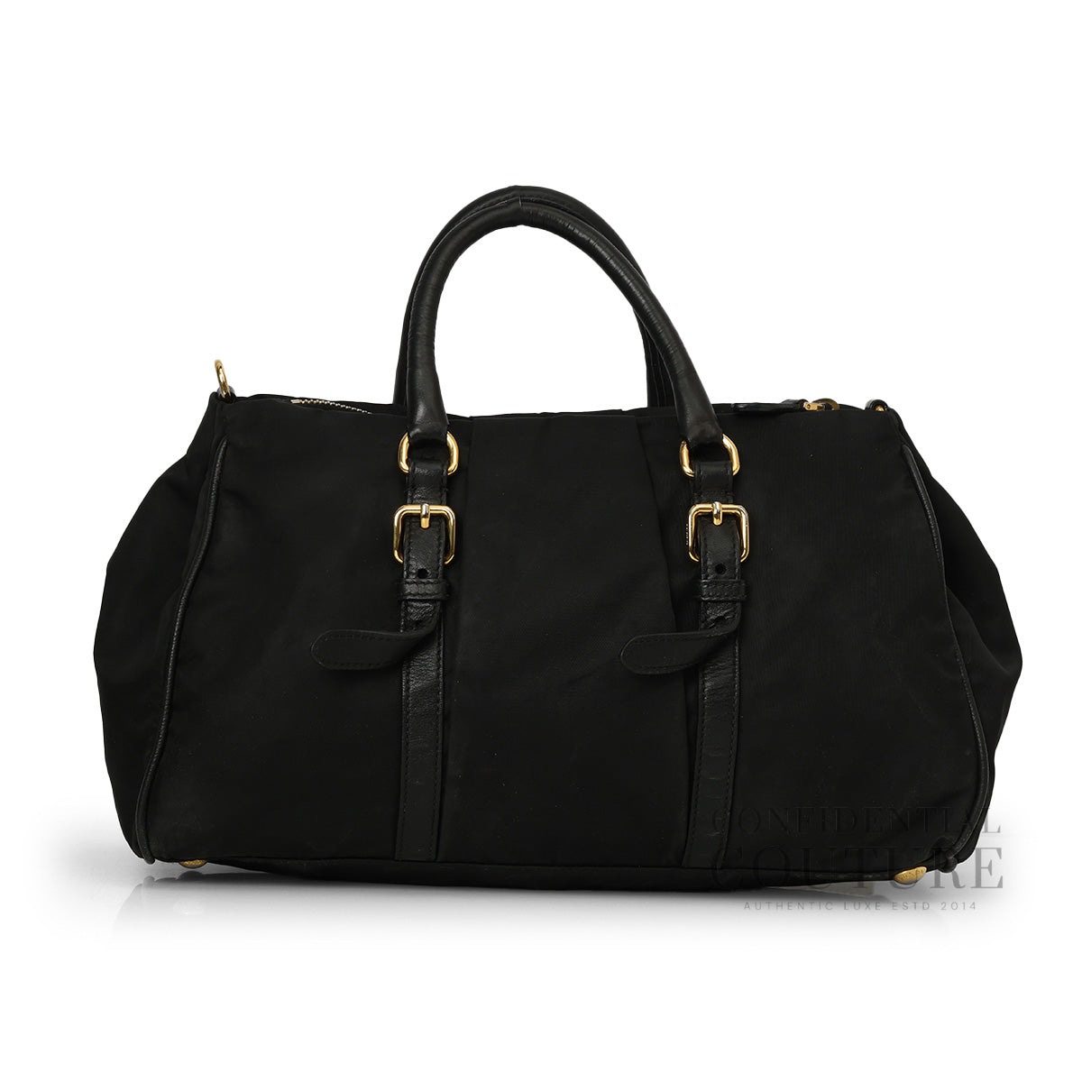Black Tessuto Fiocco Nylon Handbag