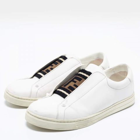 Slip On FF Logo Leather Sneaker