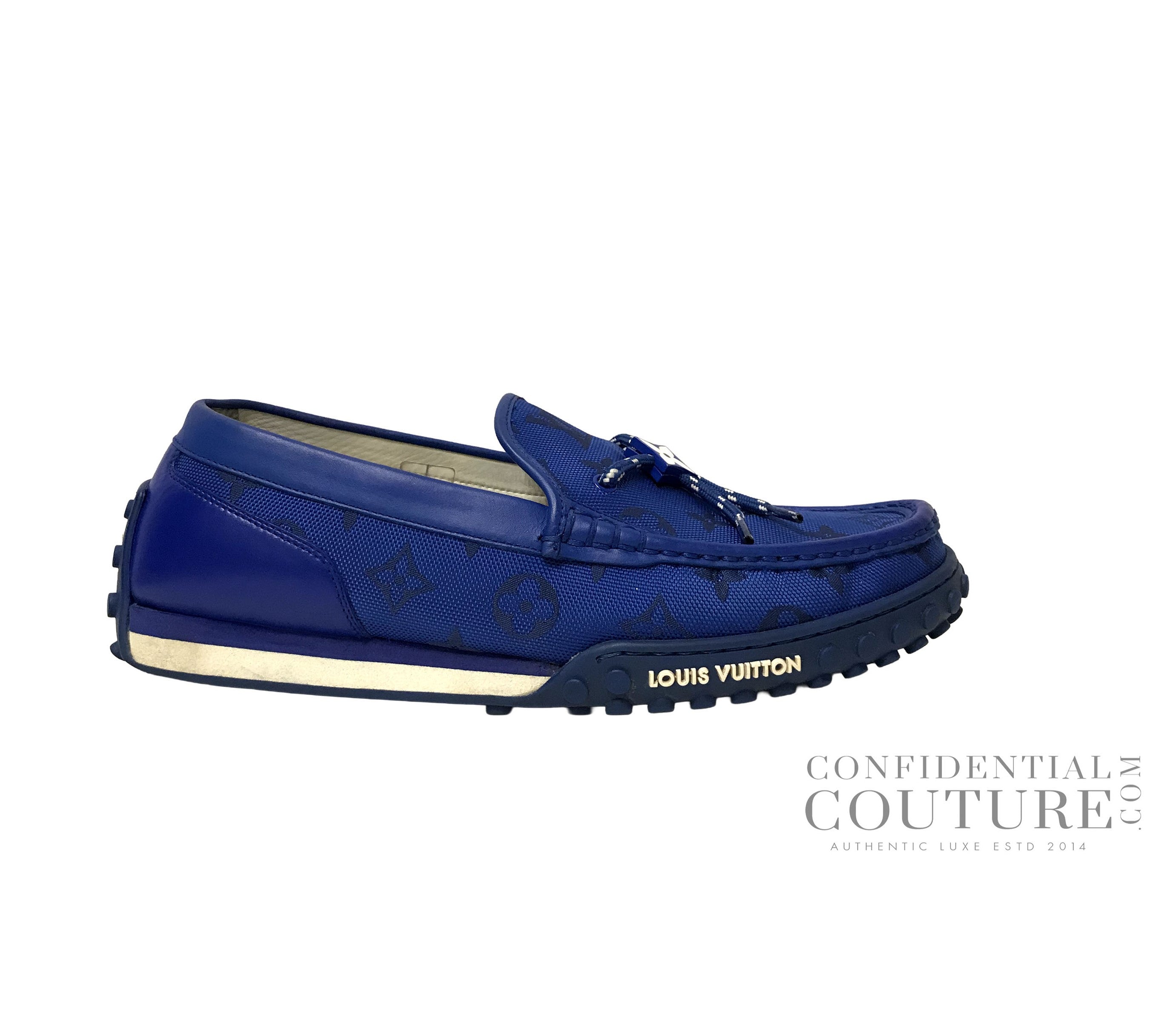 LV Racer Marine Monogram Mocassin UK 8 | FR 42.5
