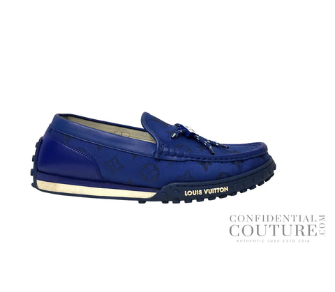 LV Racer Marine Monogram Mocassin UK 8 | FR 42.5