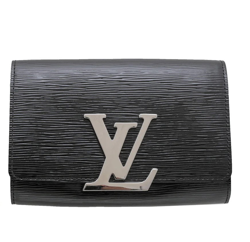 Black Electric Epi Leather Louise PM Bag