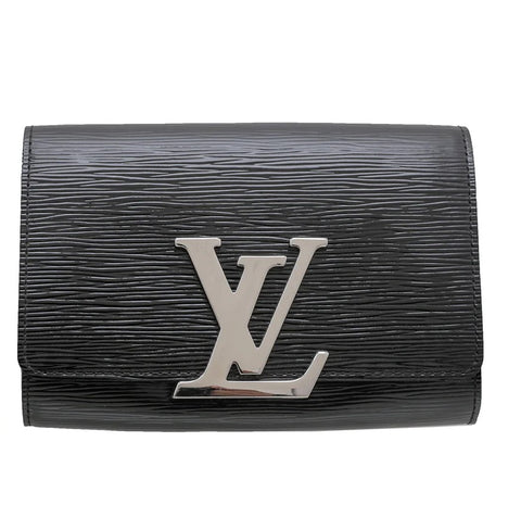 Black Electric Epi Leather Louise PM Bag