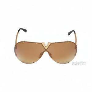 Gold LV Drive Sunglasses