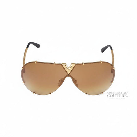 Gold LV Drive Sunglasses