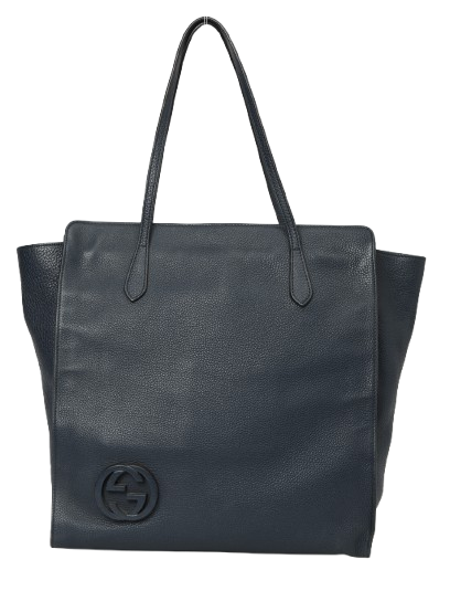 Black GG Guccissima Leather Tote One Size