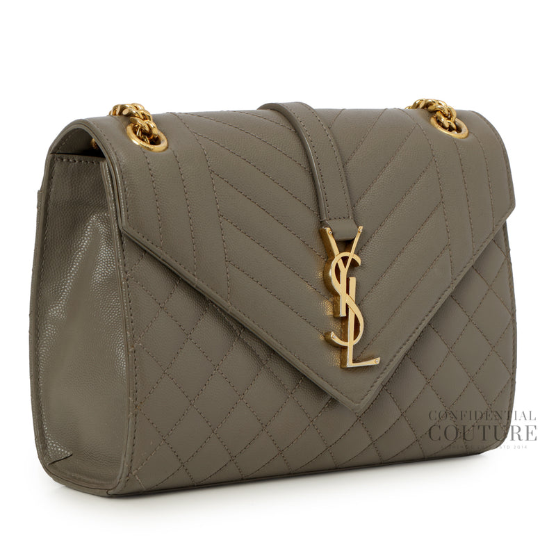 College Medium In Quilted Leather Envelope Bag