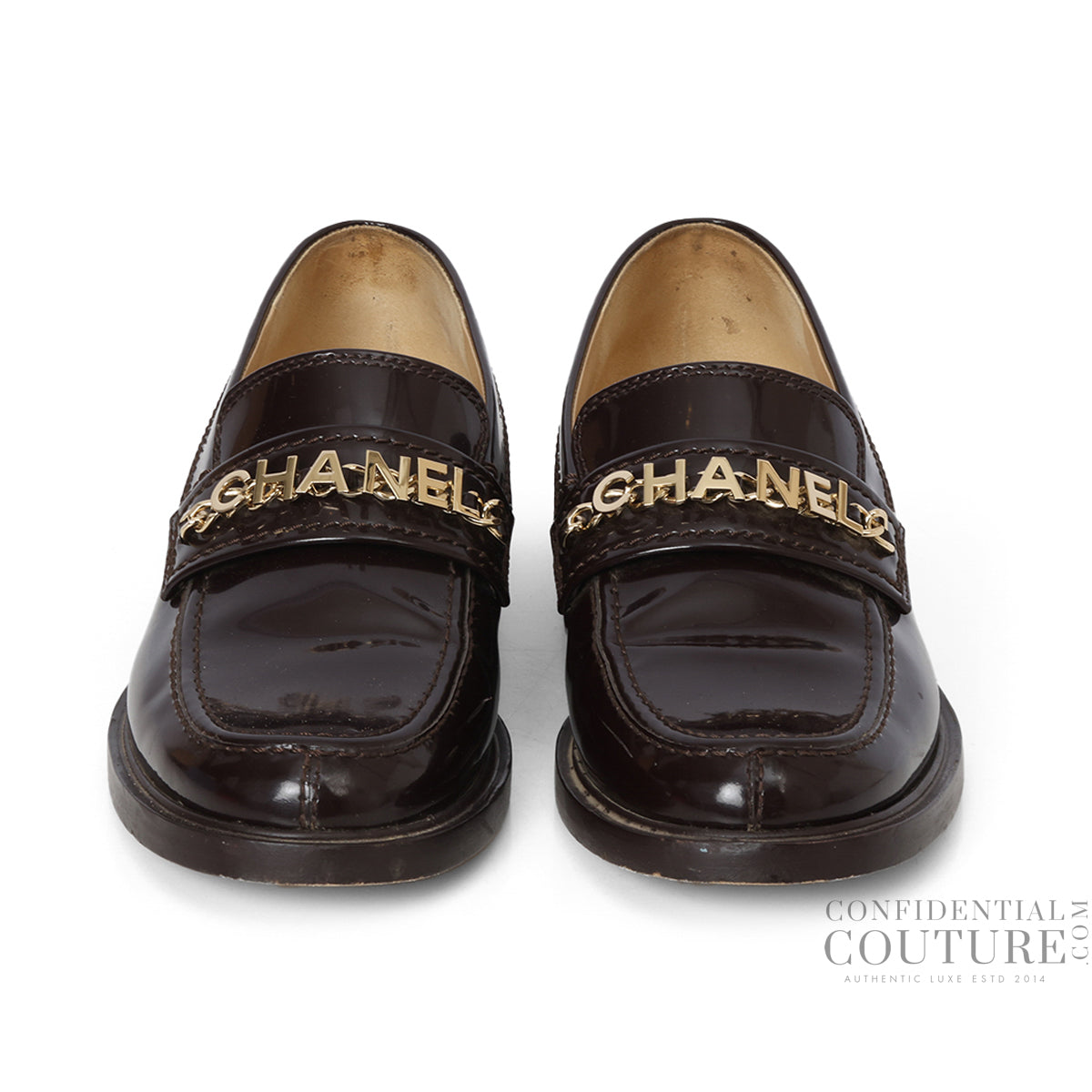 Brown Patent Leather Loafers EU- 39 | US 9 | UK 6.5